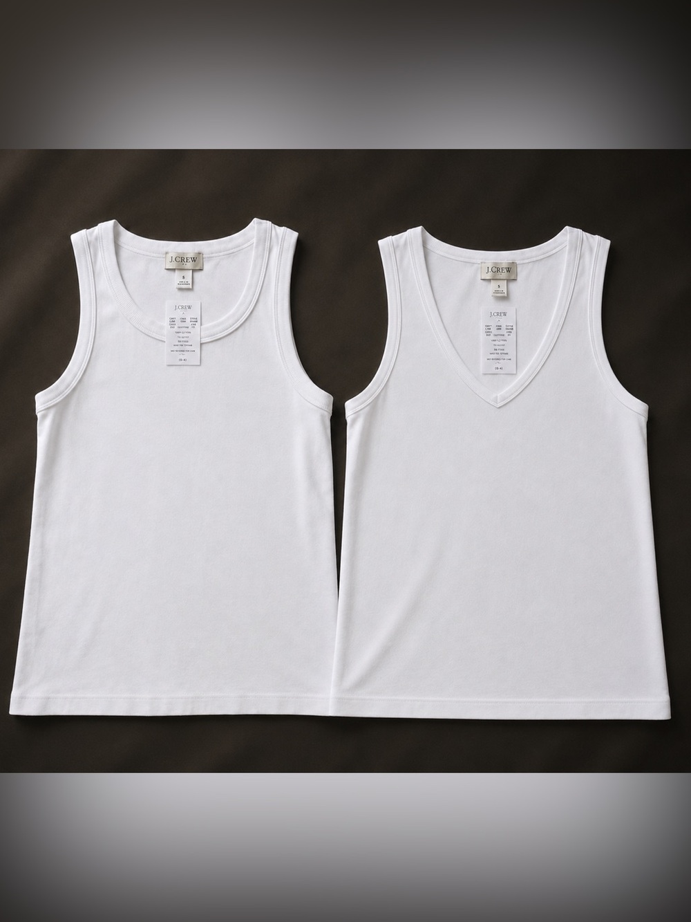 New! J. Crew White Cotton Tank Tops- bundle of 2